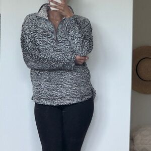 Thread & Supply Black and Cream Fleece Jacket